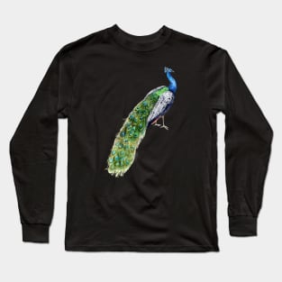 Green Peacock Long Sleeve T-Shirt